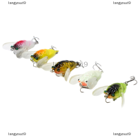 langyouzi9 1PC cicada เบสแมลงตกปลาเหยื่อ4cm Crank เหยื่อลอย