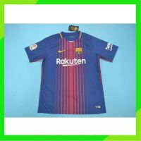 ❀ เสื้อกีฬาแขนสั้น ลายทีมชาติฟุตบอล Barcelona 17-18 ชุดเหย้า สไตล์เรโทร