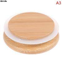 1pcs Bamboo Lids Reusable Mason Jar Canning Caps Non Leakage Silicone Sealing Wooden Covers Drinking Jar Supplies Bar Wine Tools