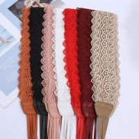 【cw】 Wide CorsetBelt FemaleTieWomen leather lace belt Ladies Wide Waistband