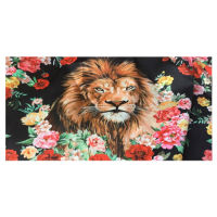 Lion printed polyester fabric cloth 145 cm width shirt dress womens childrens handmade DIY fabric alibaba express