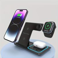 ⊙∈ 3 In 1 Fast Charging Station Folding Wireless Charger Stand For IPhone 14131211 SE Apple Watch 1-8 Airpods 3/2/Pro