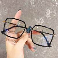 {Paopao glasses} สแควร์แสงสีฟ้าปิดกั้นแว่นตาผู้ชายและผู้หญิงสีดำขนาดใหญ่แว่นตาแสงวิสัยทัศน์แว่นตากรอบใหญ่คอมพิวเตอร์แว่นตา