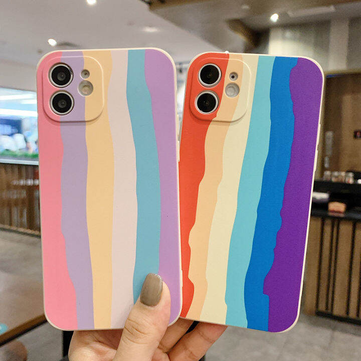 เคสสีรุ้งสำหรับ-itel-a60s-s23-a49-a37-a26-a56-p36-vision-1-plus-1-pro-ซิลิโคนวาดสีน่ารักฝาหลังเคสป้องกันที่มีสีสัน