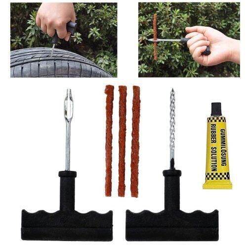 Car DIY Emergency Tubeless Tire Tyre Puncture Plug Repair Tools Kits ...