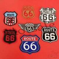 【hot sale】 ✶✵ B15 ☸ Fashion Brand：ROUTE 66 Patch ☸ 1Pc Diy Sew On Iron On Badges Patches