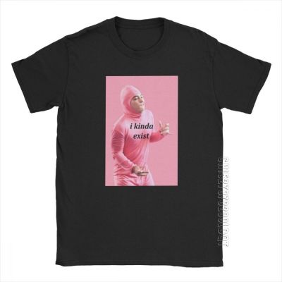 Men Pink Guy I Kinda Exist T Shirt Filthy Frank Joji Meme Japanese Youtube Cotton Male Tshirt Tee Shirt Oversize T-Shirt