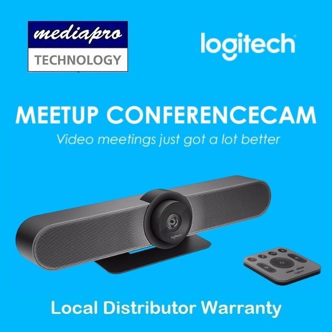 LOGITECH MEETUP All-in-One 4K Conference Cam with an Lens, Mic, USB & Bluetooth Wireless for Small Rooms ( ) - Local 2 Year Limited Hardware Warranty by Logitech Singapore