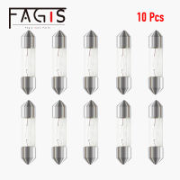 Fagis 10 Pcs Festoon SV8.5 C5W 12V 5W 36mm 39mm 41mm Car Bulbs Auto Halogen Lamps Car License Plate Interior Reading Light