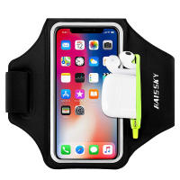 HAISSKY วิ่งกีฬา Armbands สำหรับ iPhone 14 13 12 11 Pro Max 14 Plus Samsung S22 S23 Ultra กระเป๋าซิปสำหรับ AirPods Pro-Daoqiao