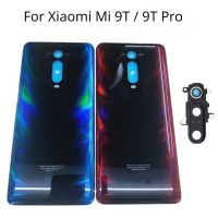 กระจกหลังเหมาะสำหรับ Xiaomi Mi 9T Mi 9T Pro อะไหล่ฝาหลังฝาหลังปิดโทรศัพท์ปลอกหุ้มช่องหลังพร้อมเลนส์กล้องถ่ายรูป + โลโก้