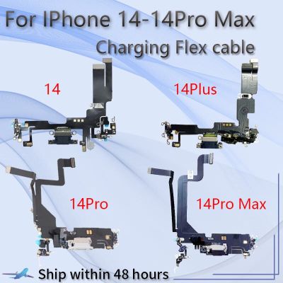 สายชาร์จ Flex สําหรับ iPhone สําหรับ iphone 14 14Pro Max 14 Pro 14 Plus USB Charger Port Dock Connector พร้อม Mic Flex