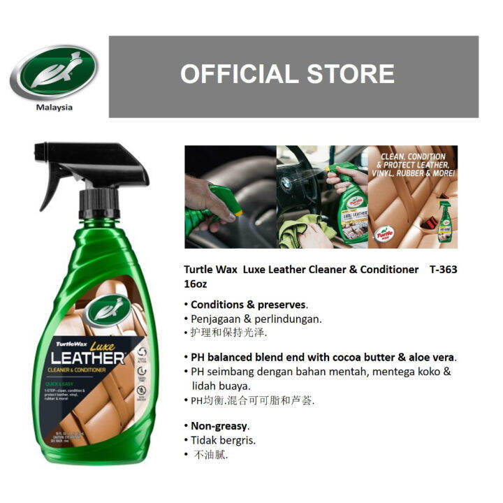 Turtle Wax Luxe Leather Cleaner Conditioner T363 Lazada