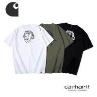 [ส่งของ]Carhartt Carhartt เสื้อยืดคอกลม แขนสั้น พิมพ์ลาย Einstein