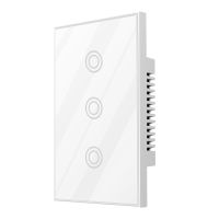 3CH Z-wave Plus US Touch Smart Switch 3 Gang Smart Light Switch Panel US 908.4MHZ For Alexa Home Tuyasmart Smart Life