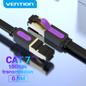 Vention dây cáp mạng lan Cat 7 Ethernet Cable Flat RJ45 Internet Cable dây mạng Cat7 STP Network Wifi Cable Patch Cord Cable 1M 2M 3M 5M 10M 20M Cho PC Router Ethernet Cable Cat 7