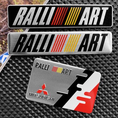 RALLIART สติ๊กเกอร์แต่งสติ๊กเกอร์โลหะรถยนต์ตกแต่งท้ายรถแบบแรลลี่มาตรฐานสำหรับ Mitsubishi Jinxuan Outlander Pajero Lancer