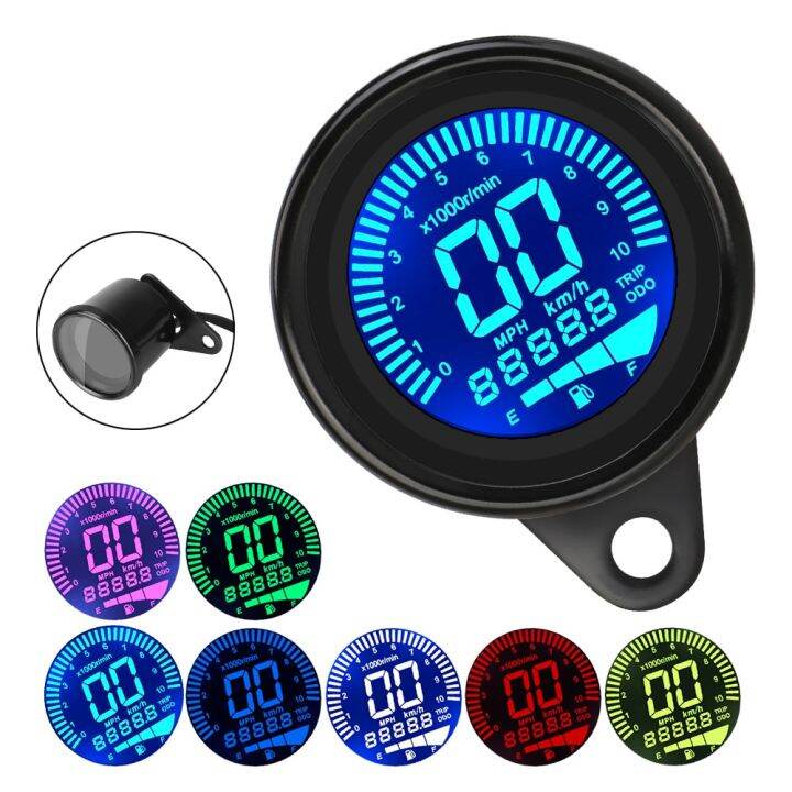 Universal Motorcycle Digital Speedometer Scooter ATV Meter Retro LCD