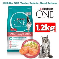 PURINA ONE Tender Selects Blend Salmon Cat Food 1.2kg/ เพียวริน่า วัน เท็นเดอร์ ซีเล็คซ์ เบลนด์ แซลมอน อาหารแมว 1.2 กก.