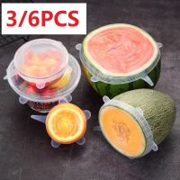 3/6 Pcs Food Silicone Cover Cap Universal Silicone Lids For Cookware Bowl Reusable Stretch Lids Kitchen Accessories