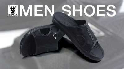IMPALA มาใหม่ รองเท้าผู้ชายแบบสวม รองเท้ายางพื้นนุ่ม รองเท้าลำลองงาน 2 เส้น รองเท้าแตะใส่สบายๆ รองเท้าผู้ชายราคาถูก รุ่น IMPALA IM-525M