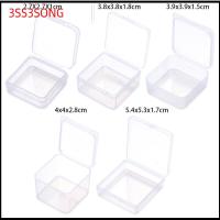 3SS3SONG โปร่งใส ที่เก็บสกรูสำหรับเล็บ กล่องฮาร์ดแวร์ กล่องใส่เครื่องประดับ กล่องชิปเม็ด ภาชนะลูกปัด กล่องเก็บของขนาดเล็ก