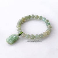 PIXIU JADE หยกพม่าแท้ สีธรรมชาติ ขนาด 8 มม. เกรดพรีเมียม ประดับปี่เซียะหยก by siamonlineshop