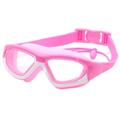 Tuoye แว่นตาว่ายน้ำป้องกันหมอกสำหรับเด็ก,แว่นตาว่ายน้ำซิลิโคนแบบปรับได้พร้อมที่อุดหู