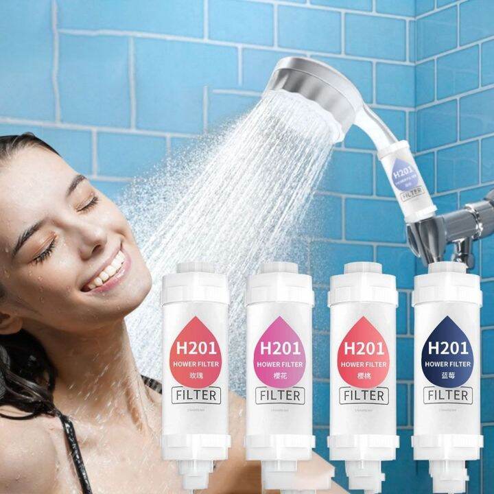 SDFBN Portable Soft Vitamin C Improve Hair Skin Lemon Lavender Water Softener Bathroom