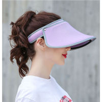 ผู้หญิงฤดูร้อน Sun Visor หมวกปีกกว้างหมวกชายหาดปรับ UV Protection หมวกหญิง Packable Double Layer Protection Sun Hat