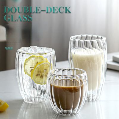 【CW】♟❧  Wall Borosilicate Glass Mug Resistant Juice Cup Espresso Wine