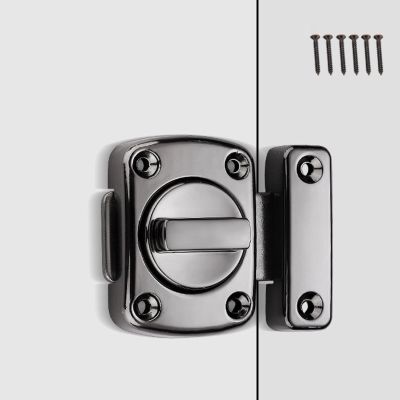 【LZ】☽☒□  Safety Door Slide Latches Zinc Alloy Rotate Bolt Lock Gate Latches Privacy Catch for LATCH for Cabinet Bathroom Toilet R