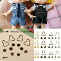 R4ST 4Sets ขายดี DIY สไตล์น้ำเต้า ของเล่นเด็กผู้หญิง หัวเข็มขัดโลหะ ปุ่มเข็มขัดตุ๊กตา หัวเข็มขัดตุ๊กตา อุปกรณ์เสริมกระเป๋ากางเกง