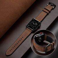 ⊕ Leather strap For Apple watch band 45mm/41mm 44mm 40mm 42mm 38mm iWatch watchband bracelet for Apple watch series 5 4 3 SE 6 7 8