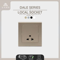 *New Arrival* Minimal Style Local Socket ปลั๊ก [SAHN] เต้ารับ 3 รู  รุ่น Dale (D10L) ดีไซน์สวย และทันสมัย สไตล์มินิมอล