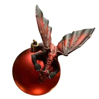 Christmas Decoration Classic Red Dragon Ornament Ball Car Pendant For Auto Rearview Mirror Hanging Ornaments Xmas Holiday Gifts