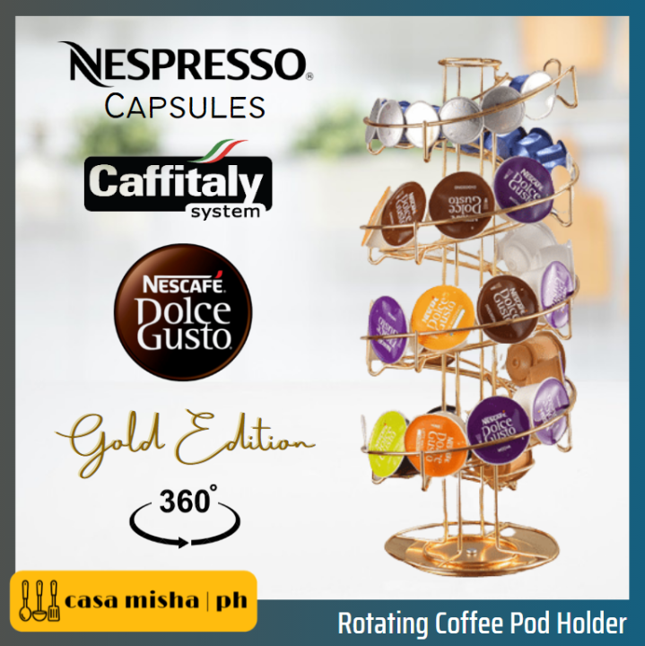 CMPH Nespresso Dolce Gusto Caffitaly B Coffee Co. Coffee Capsule Pods Holder Organizer 360