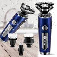 4 In 1 Electric Shaver 3D Floating Cutters USB Fast Charge Shaving Razor Machine For Men Blades Portable Beard Trimmer Clipper