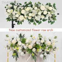 【hot】❀☃❣  100cm 50cm Artificial Wedding Flowers Wall Iron Arch Backdrop Supplies Fake Silk Row Table Centerpiece Arrange