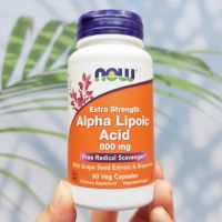 กรดอัลฟาไลโปอิค Extra Strength Alpha Lipoic Acid 600 mg 60 or 120 Veg Capsules (Now Foods®) อัลฟาไลโปอิกแอซิด #ALA