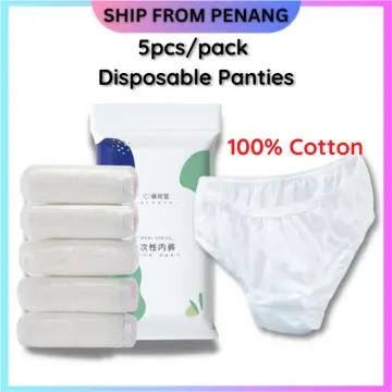 5pcs Women's Disposable Underwear, Portable Plus-size Short