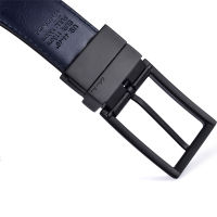 Mens Leather Reversible Belt - Classic &amp; Fashion Designs Two in One Belts With Rotated Buckle Ceinture Size 75-160cm