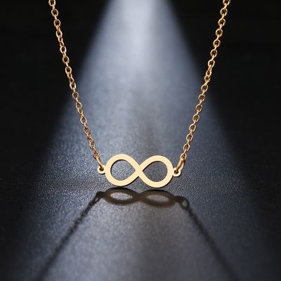 DOTIFI Stainless Steel Necklace For Women Lovely Chic Infinity Pendant Fashion Necklaces For Women Jewelry Gift