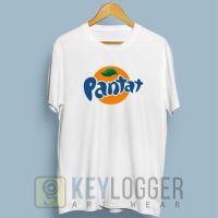 【New】เสื้อยืดคอกลม เสื้อยืดผ้าหนา ไม่ต้องรีด เสื้อยืด พิมพ์ลายโลโก้ Fanta ตลก 42 ก้น