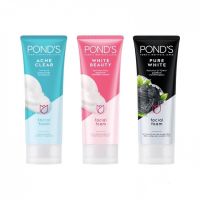 Ponds โฟมล้างหน้า พอนด์ส ไวท์บิวตี้ เพื่อผิวกระจ่างใส ลดจุดดำ 100g.