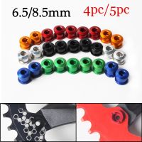 BUCKLOS 4pc 5pc Bicycle Chainring Bolts 6.5/8.5mm Single/double Crankset Screws Aluminum Alloy Chainwheel Bolts MTB Plate Part