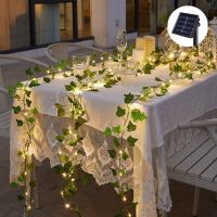 10M Artificial Plants LED String Light Artificial Flowers Green Leaf Ivy Vine for Wedding Decor Lamp Garland Fairy String Lights