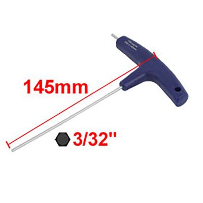 UXCELL 3/32-inch Hex Key Wrench T-Handle Spanner Allen Key Hex Wrench S2 Steel Hexagon Universal Screwdriver Hand Tool Nails Screws Fasteners