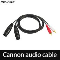 Audio Cable 2 XLR To 2 RCA Adapter Amplifier Sound Box XLR RCA Hifi Microphnoe Speaker Cable