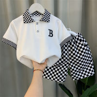 Boys Pu Shuai Polo Shirt Suit 23 New Childrens Western Style Fashion Short Sleeve Baby Boy Summer Clothes Fried Street Clothes